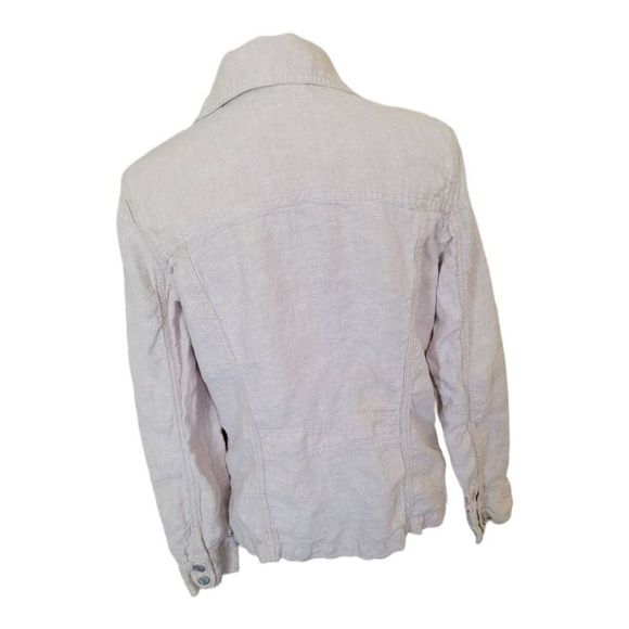 J Jill Linen Light Weight Tan Jacket Size Medium - Picture 4 of 8